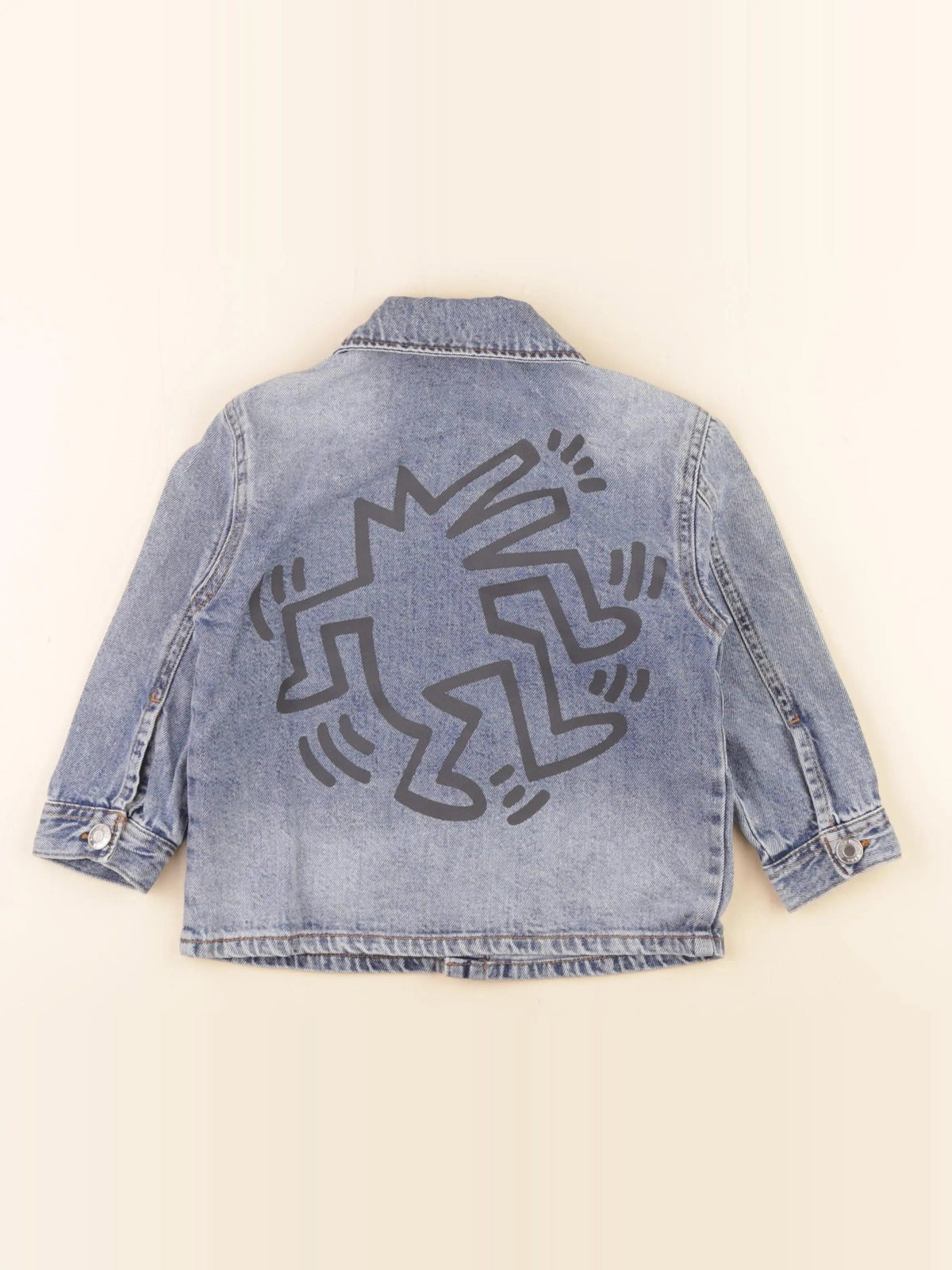 Veste imprimé au dos bleu