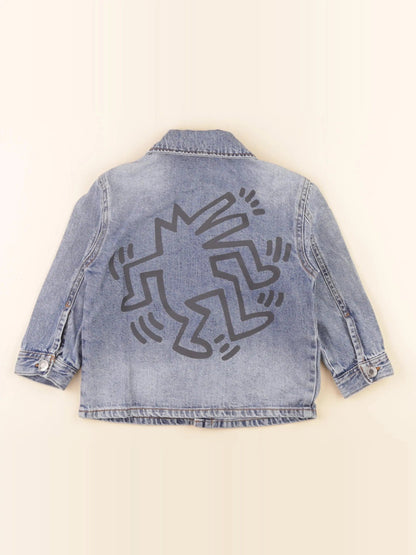 Veste imprimé au dos bleu
