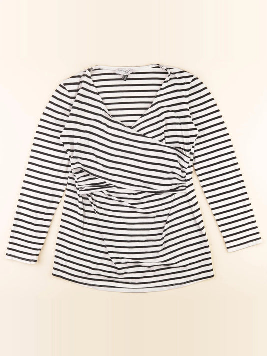 Tee-shirt grossesse, allaitement bleu, blanc