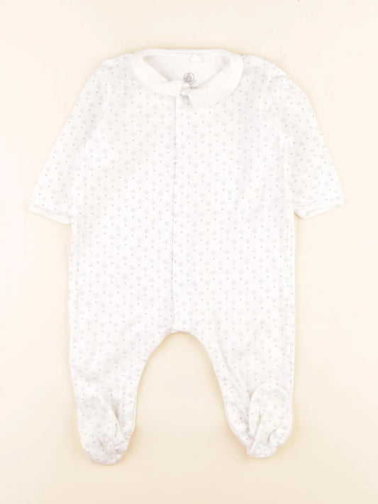 Pyjama coton bleu, blanc