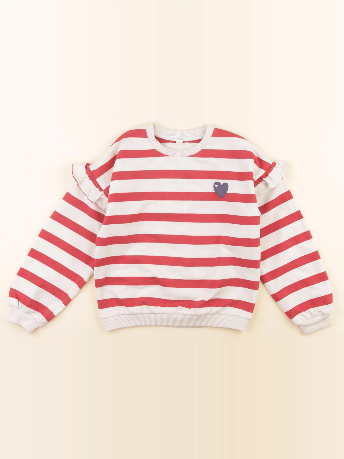Sweat blanc, rouge