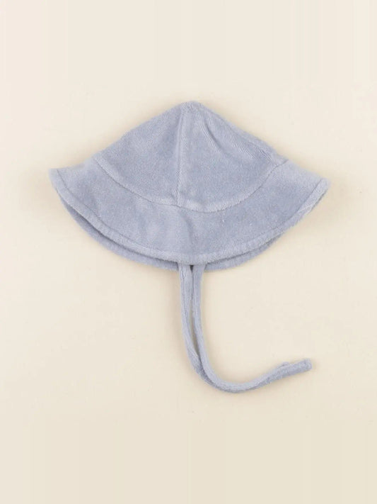 Chapeau pivoine eponge bleu fog