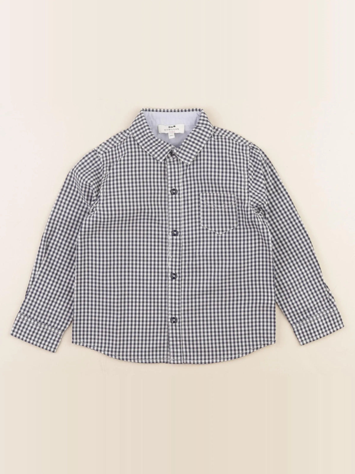 Chemise bleu, blanc