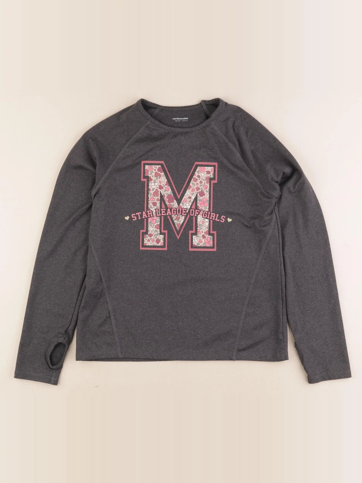 Tee-shirt gris, rose
