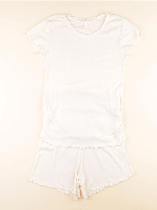 Pyjama grossesse coton beige