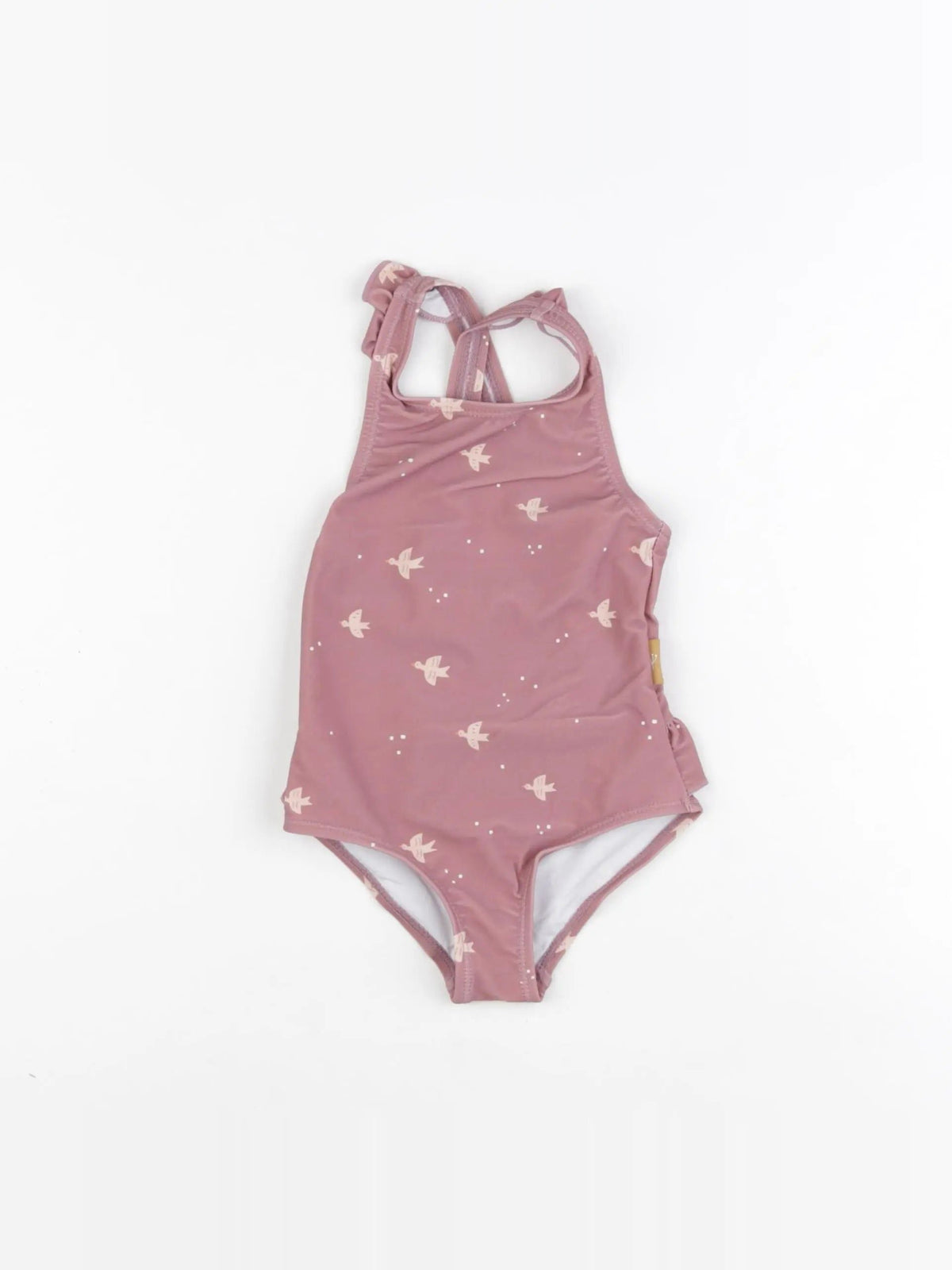 Maillot de bain 1 pièce oiseau rose