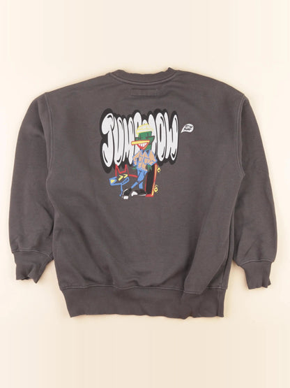 Sweat imprimé au dos gris