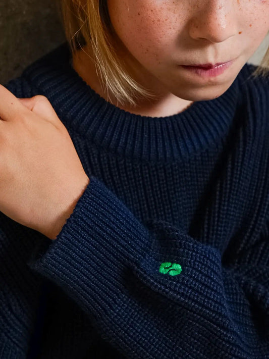 Le pull 100% coton  marine