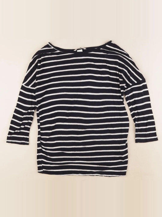 Tee-shirt grossesse bleu, blanc