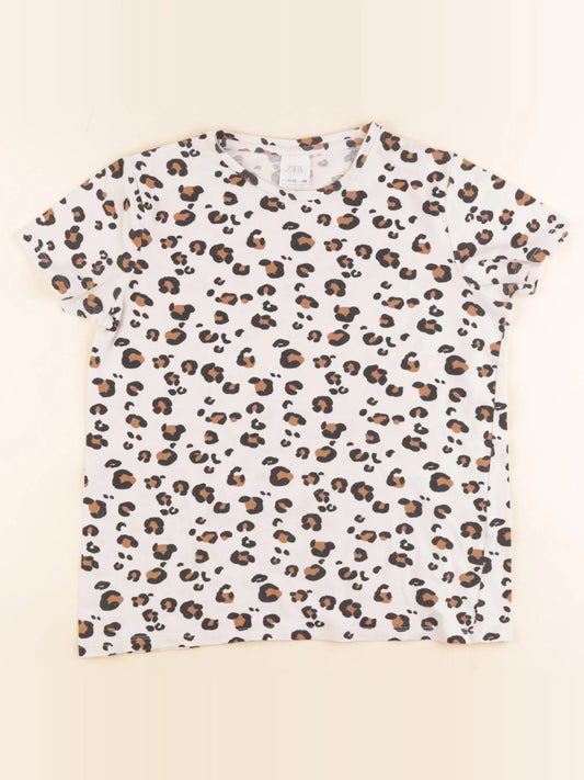 Tee-shirt beige, marron