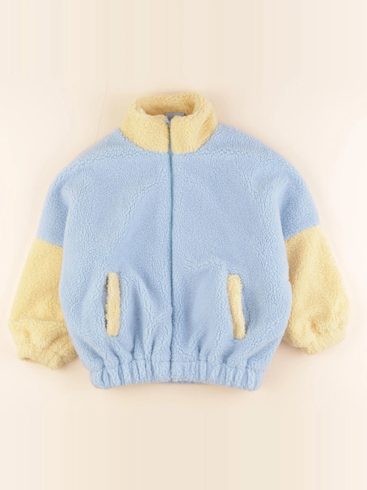 Veste bleu, jaune