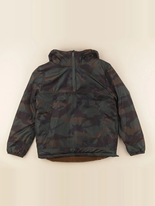 Imperméable noir, vert