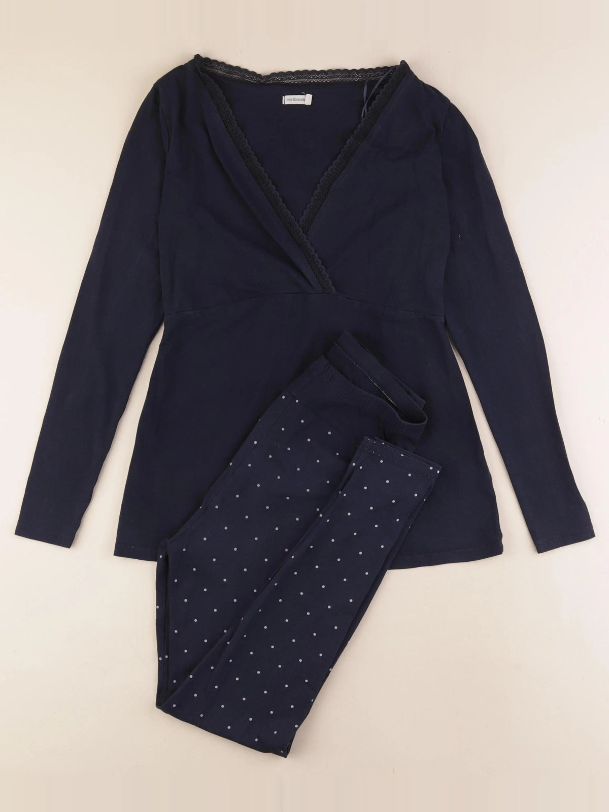 Pyjama grossesse coton bleu