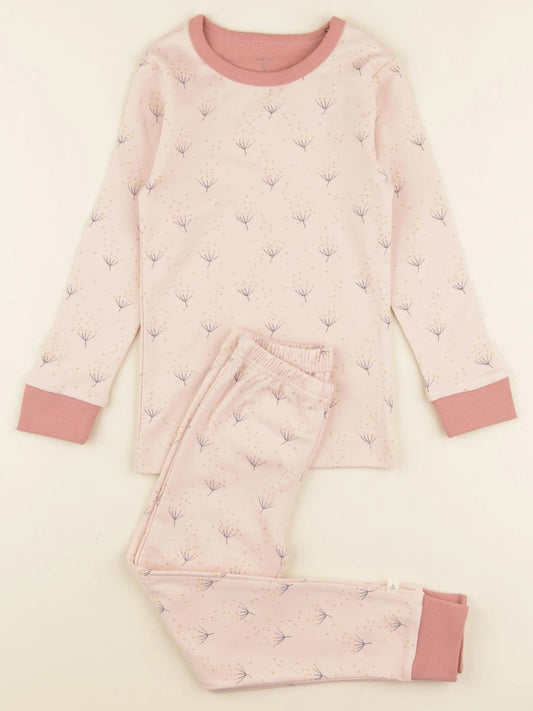 Pyjama 2 pièces fleurs rose