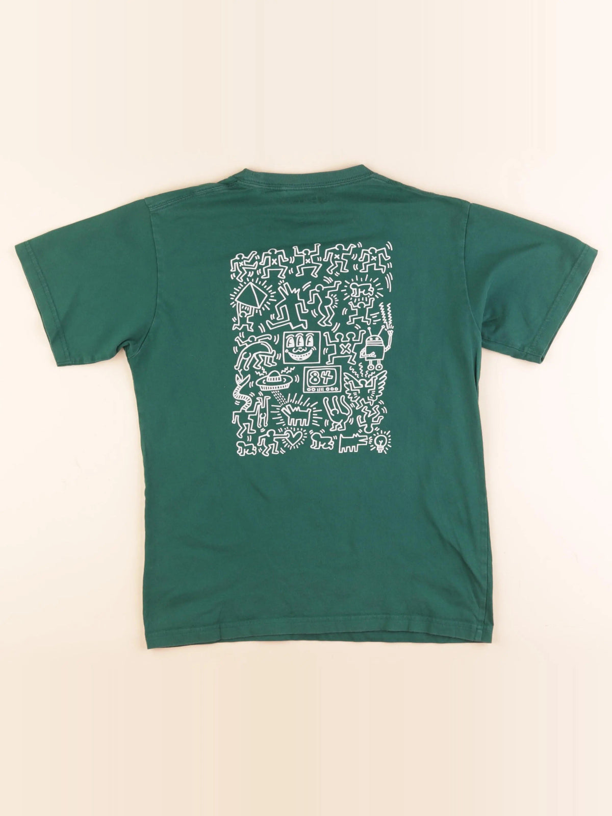 Tee-shirt imprimé au dos vert