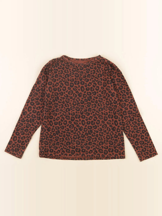Tee-shirt marron, noir