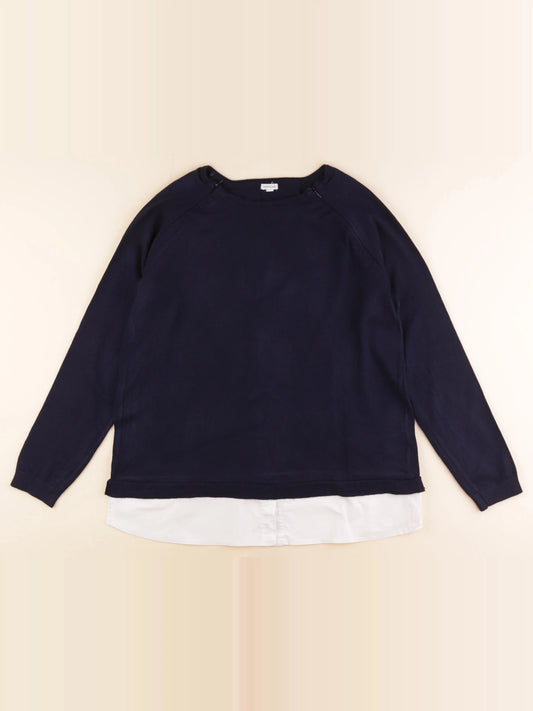 Pull allaitement bleu