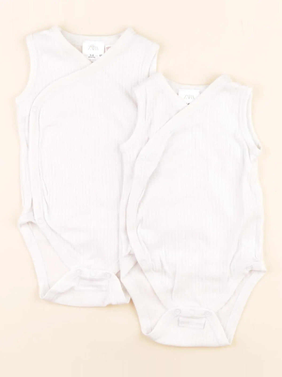Lot de 2 bodies en coton blanc