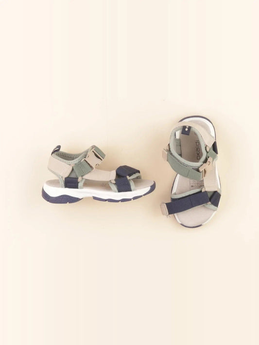 Sandales beige, vert