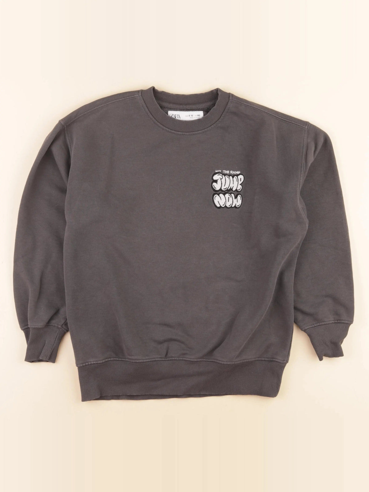 Sweat imprimé au dos gris