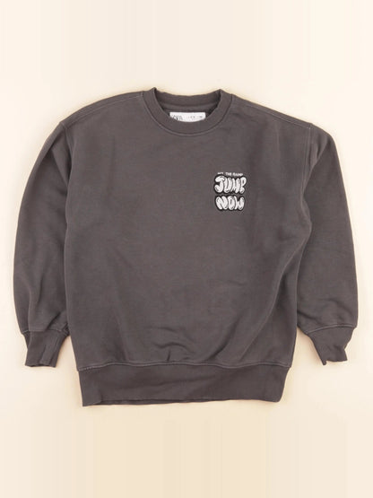 Sweat imprimé au dos gris