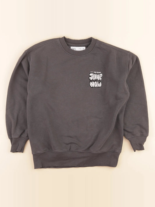 Sweat imprimé au dos gris