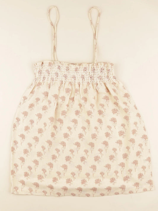 Robe olivia beige à fleurs