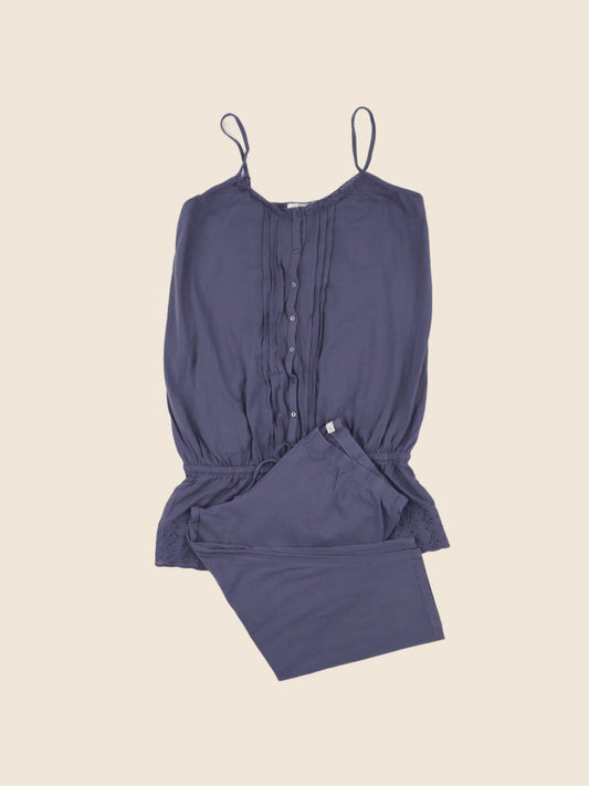 Pyjama grossesse coton bleu